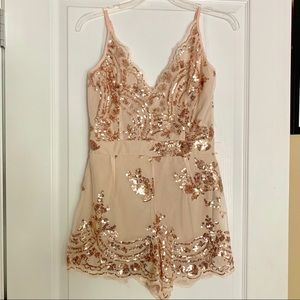 New sequin short romper